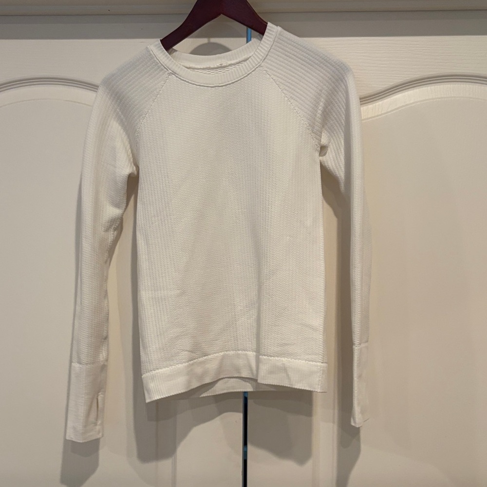 Lululemon Athletica Cream Crew Neck Sweater